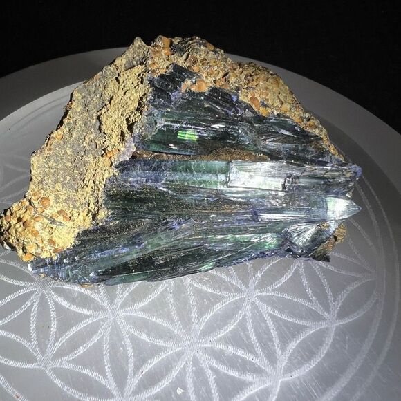 Rare Natural Raw Vivianite Crystal Specimen on Matrix - Picture 6 of 14